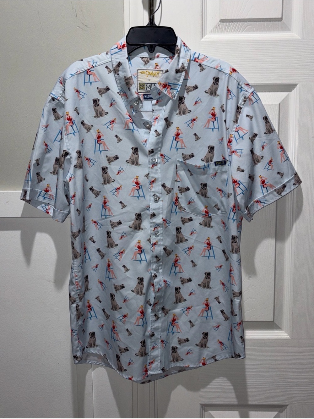 RSVLTS x The Sandlot Shirt Mens M Blue Wendy Peffercorn & The Beast Short Sleeve